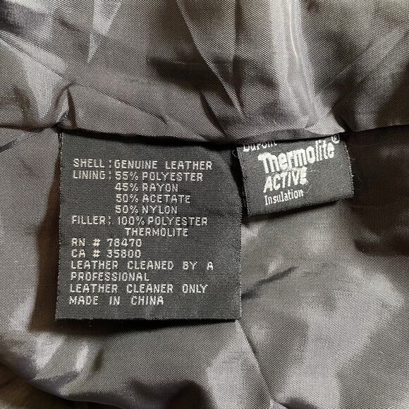 Vintage KENNETH COLE Mens Genuine Leather Coat Jacket Black Large Classic Grunge - Picture 10 of 12